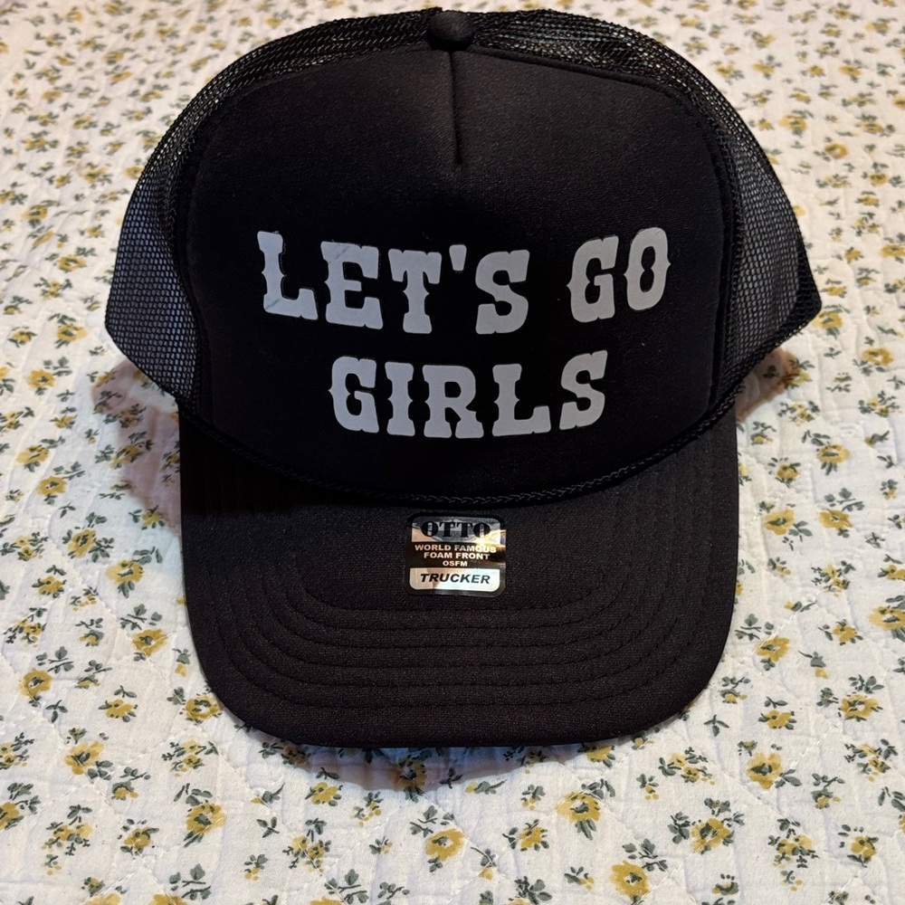 Let's Go Girls Black Trucker Hat